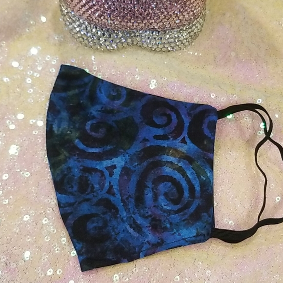 💖SALE💖 Midnight Blue Swirls Soft Face Mask - Picture 5 of 7